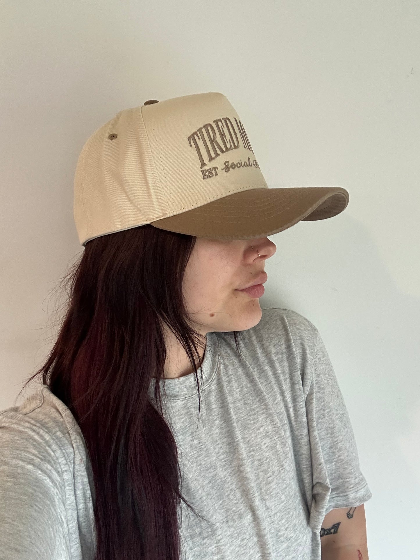 Tired moms club hat