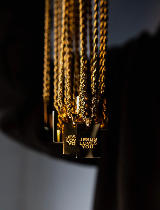 Jesus loves you necklace